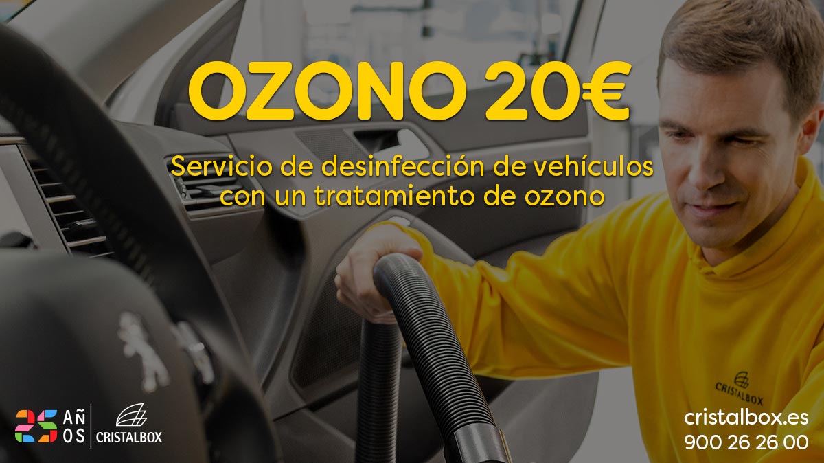 promoción tratamiento ozono 20€ para vehículo cristalbox